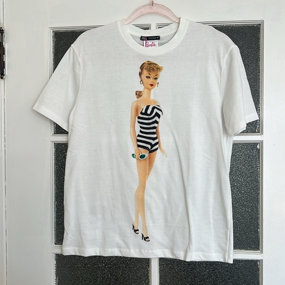 NWT ZARA Barbie Swimsuit T Shirt - Picture 3 of 5